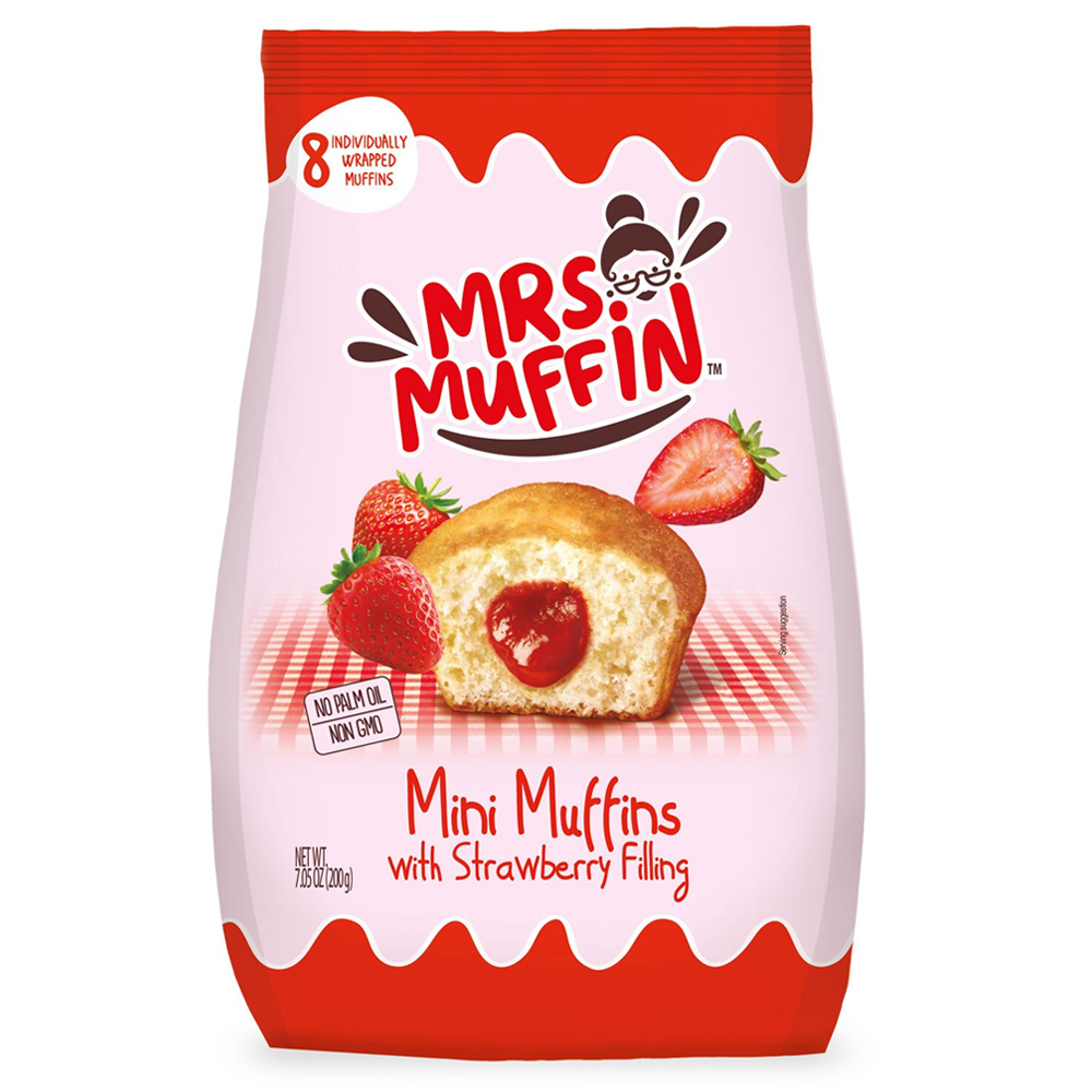 Mrs Muffin Mini Muffins Strawberry 12 x 200g