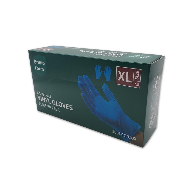 Bruno Form Blue Vinyl Gloves Extra Large 10 x 100 Gloves