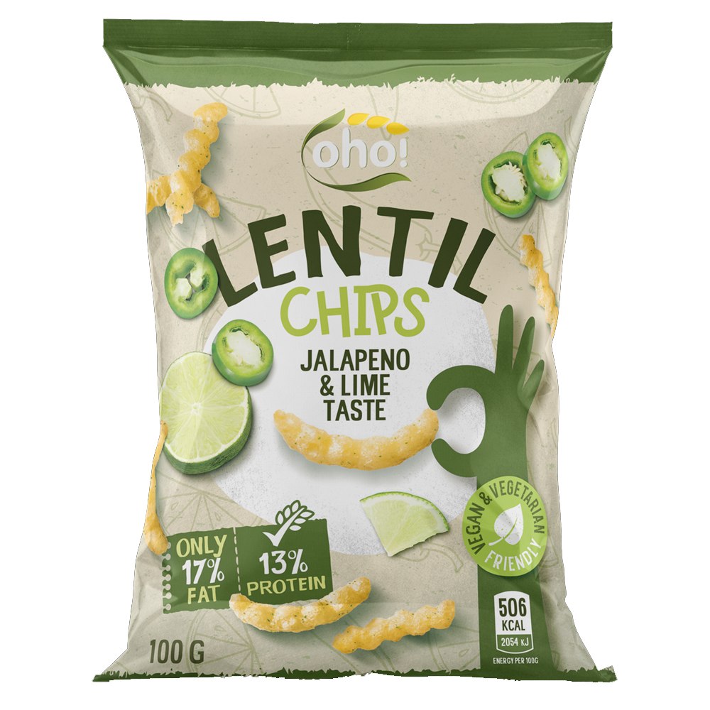 Oho Lentil Chips Maple Bacon 23 x 100g Bubbles Wholesale Oho Lentil Chips Maple Bacon 23 x 100g Bubbles Wholesale