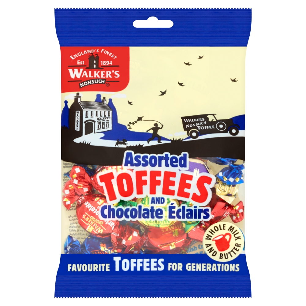 Walkers Assorted Toffee&Choc Eclairs 12x150g